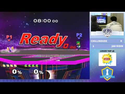 HFLAN 2017 - Chillindude (Fox) vs. Jah Ridin' (Luigi) - Losers Top 16 - Melee Singles