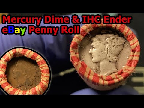 eBay Wheat Penny Roll w/Indian Head Cent & Mercury Dime Enders Unboxing - Boom or Bust?
