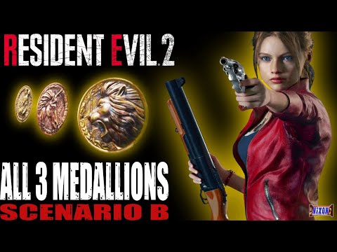 RE2 Remake All 3 medallions | Scenario B