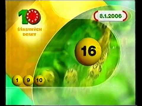 Losování Sazka Šťastných 10 - ČT1 2006 (fragment)
