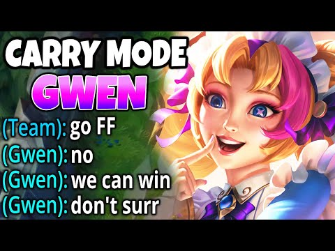 My Team wanted to give up... so I went 1v5 SNIP SNIP MODE & carried with GWEN - League of Legends