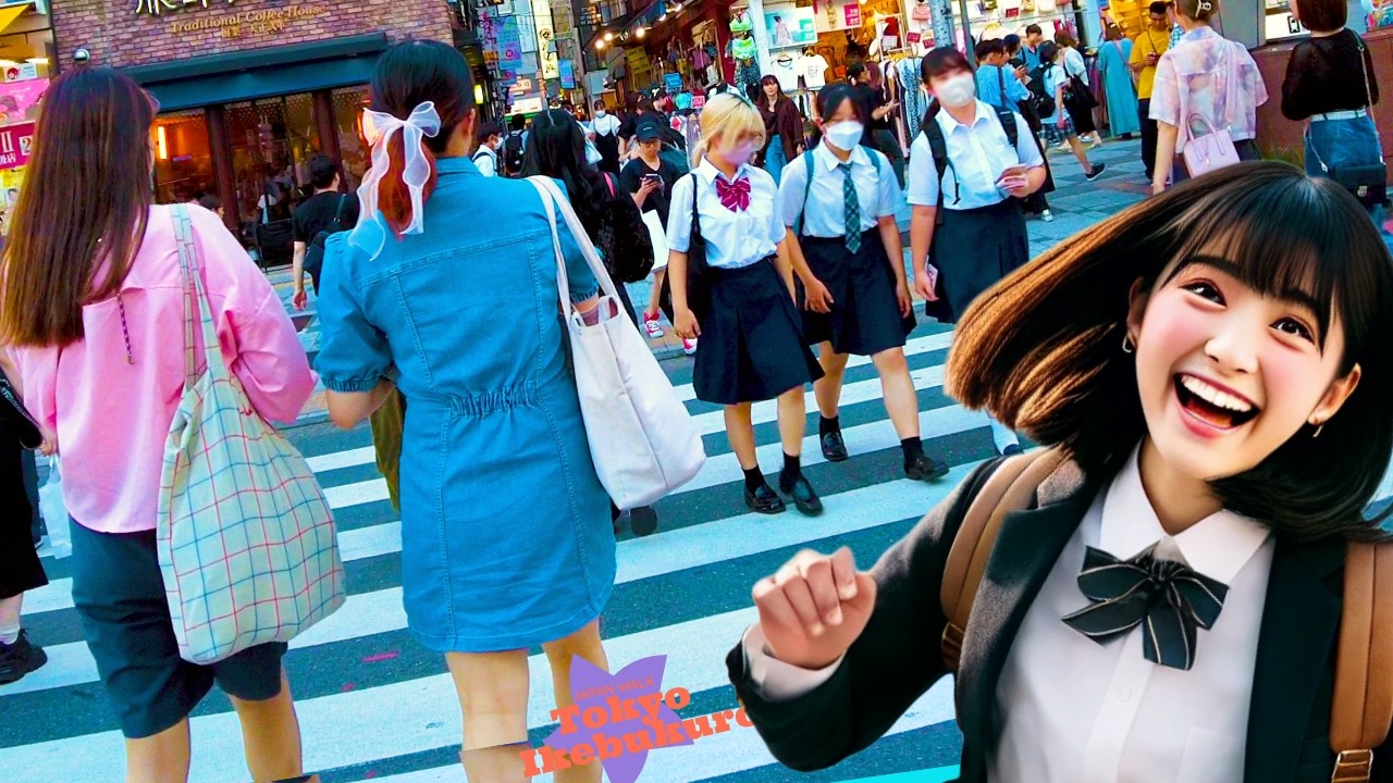 Tokyo Ikebukuro 🐶 Lively Spot 💖 4K Nonstop 1 Hour