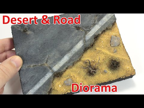 How to make realistic desert road diorama - (Display Stand) - DIY