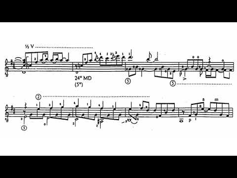 Viktor Kozlov - Ballata per Elena bellissima for Guitar (Score video)