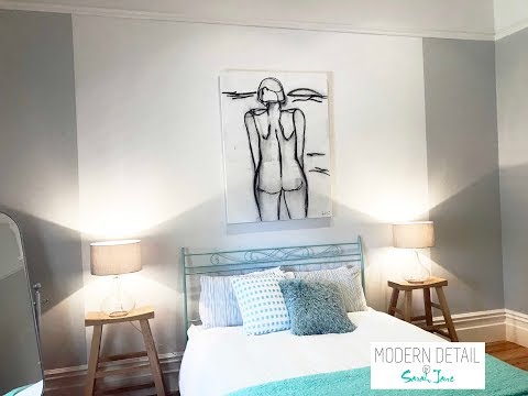 Painting By Sarah Jane of a woman at the beach - Linear III