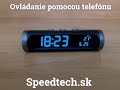 Digitálne hodiny s teplomerom - zobrazenie rýchlosti pomocou aplikácie telefónu / solárne napájanie - Video Youtube