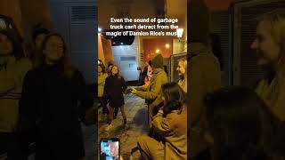 #damienrice  #liveperformance on the street after #concert in #prague interrupted by garbageman