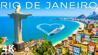 Rio De Janeiro 4K Drone Footage 🇧🇷 Scenic Coastline, Christ the Redeemer & Atlantic Blue Views