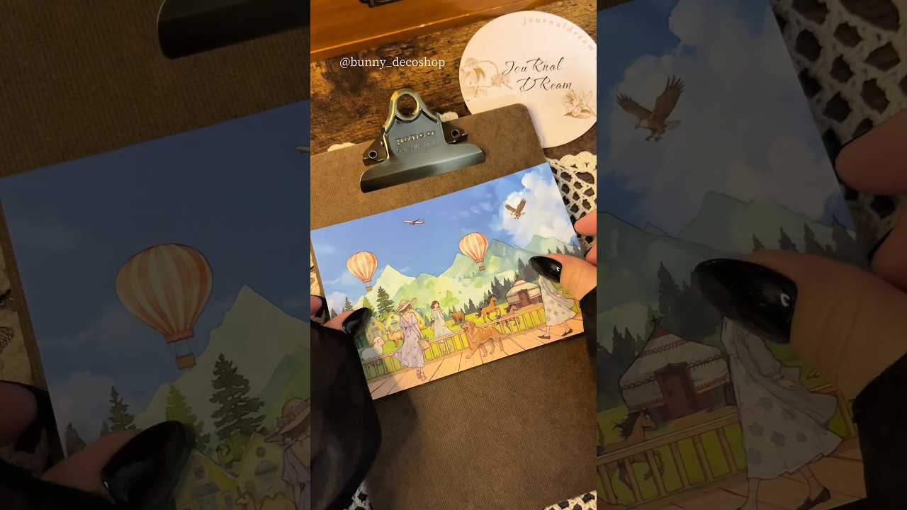 ASMR｜海外で流行っている3Dシールで綺麗な風景を飾る⛰️｜3D Sticker｜DIY Scene Sticker