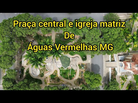 Dji mini 3,igreja matriz e praça central de Águas Vermelhas MG.23-11-25