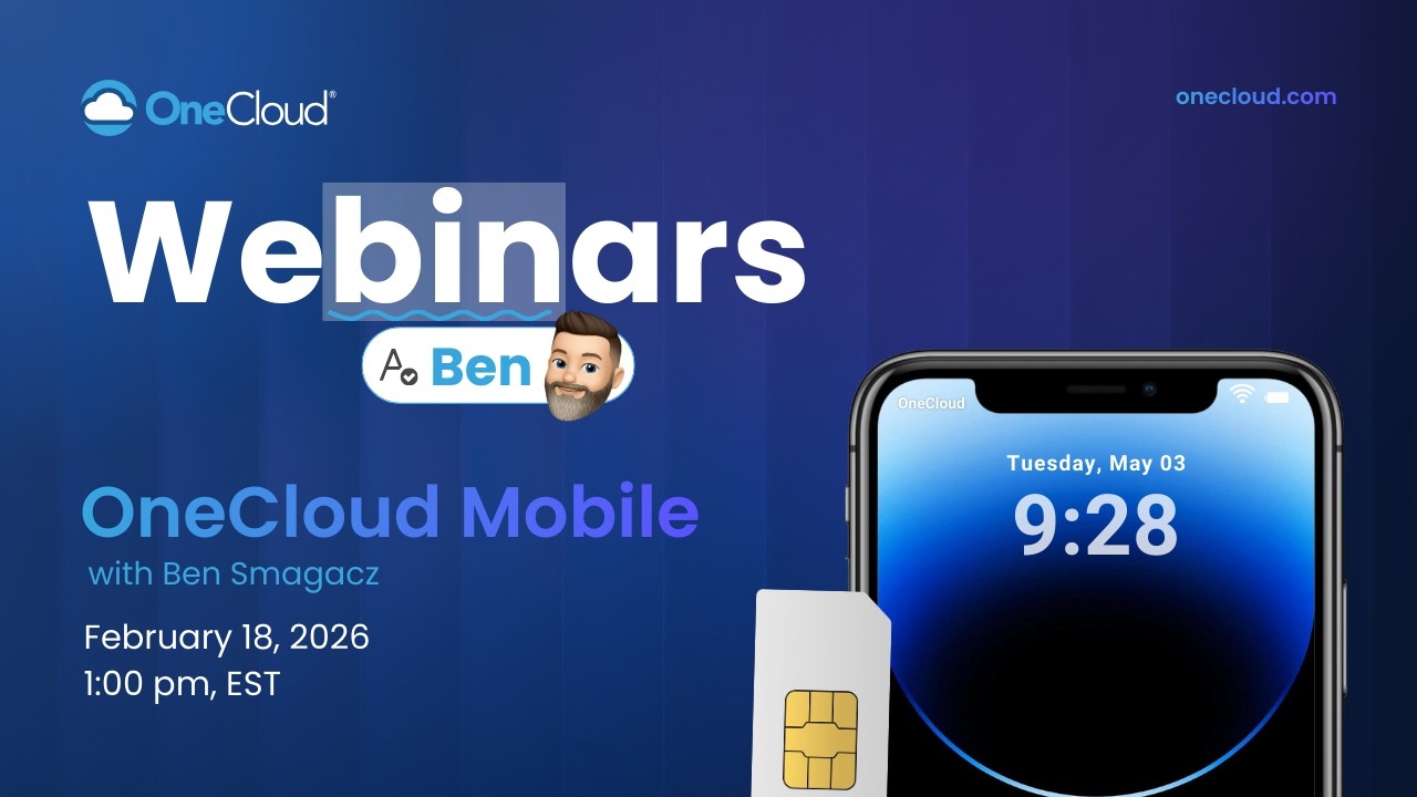 OneCloud Mobile Webinar