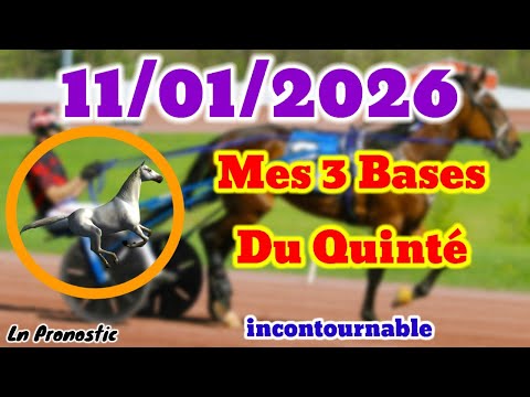 Pronostics PMU Mes 3 bases incontournable DIMANCHE 11 JANVIER 2026 À VINCENNES