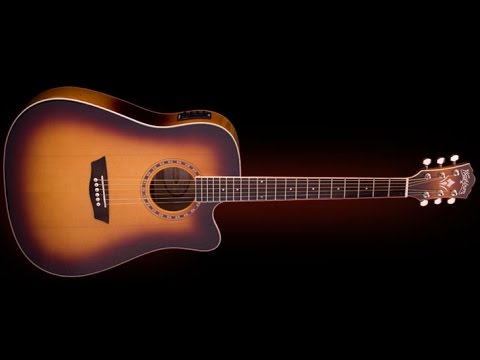 Пример звучания электроакустической гитары Washburn WD7SCEATB
