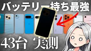 【買うな】バッテリー重視なら最新スマホを選ぶな！43台で実測した結果とは