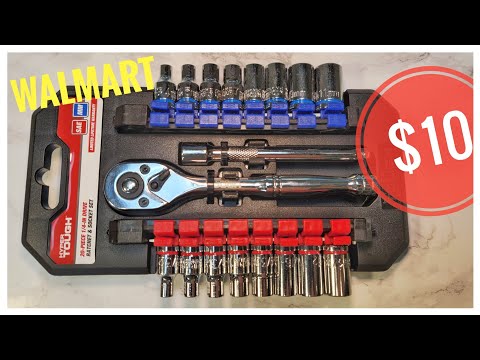 Walmart 1/4" Drive Socket Set HYPER TOUGH SAE & Metric $10  I LOVE IT