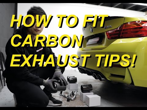 HOW TO FIT CARBON EXHAUST TIPS ON A BMW M4!