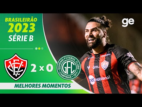 Gols e lances de Vitória x Guarani