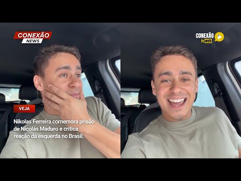 Vídeo: Nikolas Ferreira comemora prisão de Nicolás Maduro e critica reação da esquerda no Brasil.