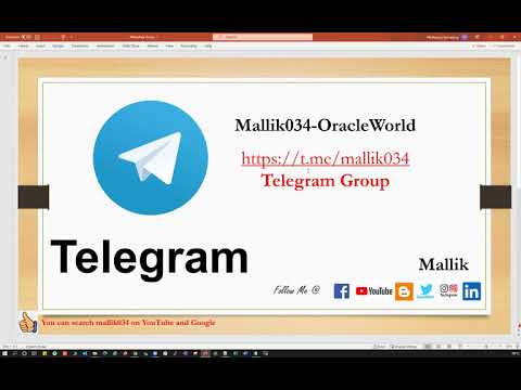 Mallik034 OracleWorld Telegram Group || mallik034 || Technical Discussion || 1K Members