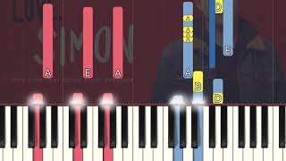 never fall in love - jack antonoff &amp; MØ from love, simon soundtrack (synthesia piano tutorial)