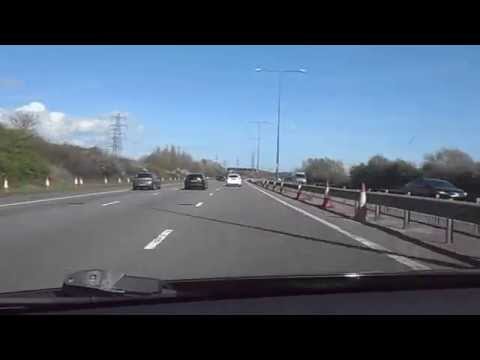 Crossing the new Severn Bridge from Wales to England Newport Bristol UK