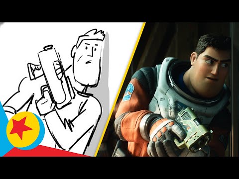 Thumbnail of the video: Lightyear Bot Fight | Pixar Side by Side