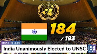 India Unanimously Elected to UNSC