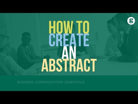 How to Create an Abstract
