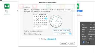 Scheduling an activity with iKeepActive