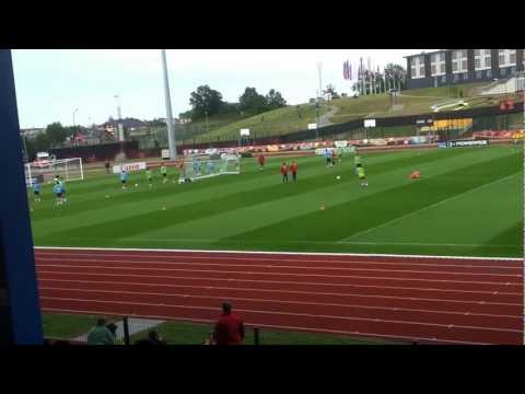Euro 2012 Trening Hiszpanii w Gniewinie - Rozgrzewka