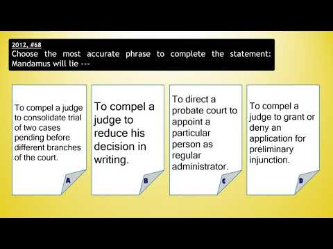 RULES OF COURT: Rule 65 - Certiorari Prohibition and Mandamus with BAR EXAM QUESTIONS Part 2