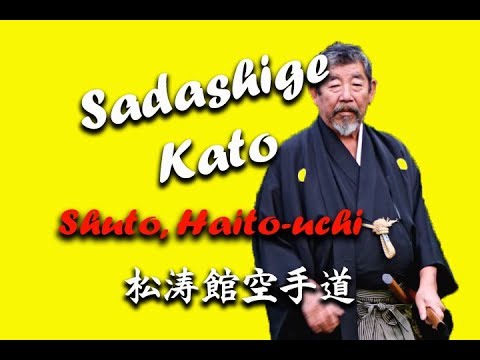 Sadashige Kato (9 Dan IJKA) Shuto, Haito-uchi