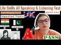 Life Skills A1 IELTS UKVI Spouse Visa Test Full Mock Test A1 Speaking And Listening Test 2024