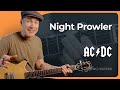 Night Prowler By AC DC Easy Guitar Lesson Malcolm Young Parts