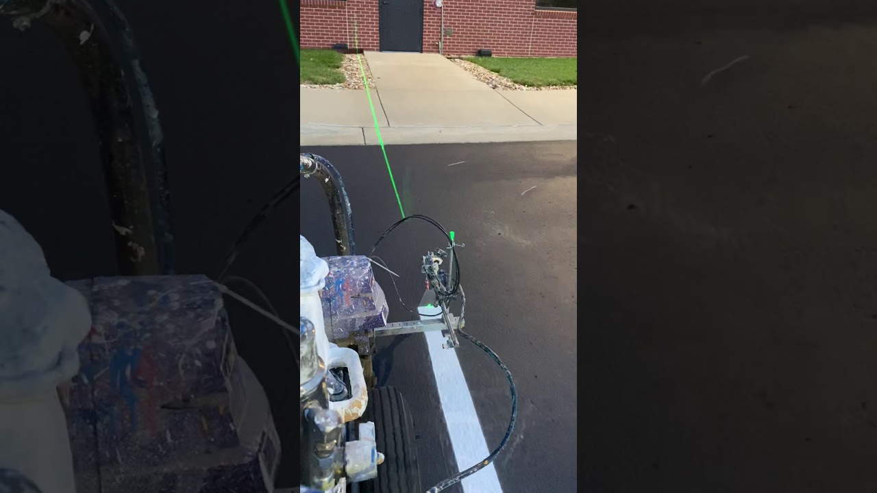 Parking lot striping line lazer
