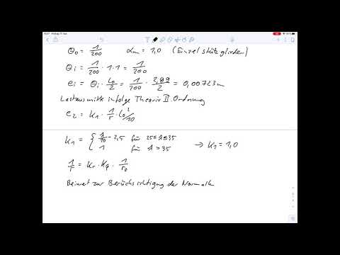 Massivbau 3 – Beispiel 7 Bemessung einer Wand