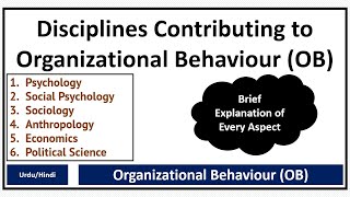 Disciplines Contributing to Organizational Behaviour(OB)-Psychology So