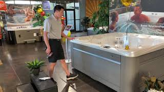 Removing 2019 and 2020 Caldera Spas equipment panel doors