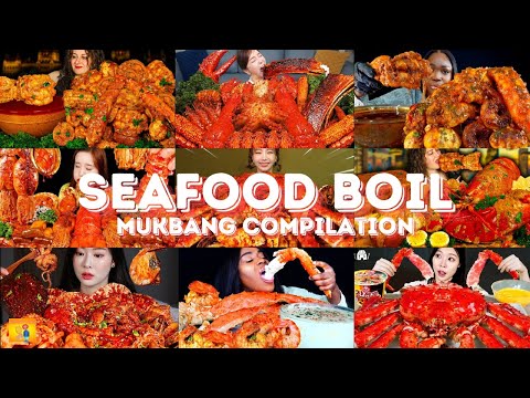 *1 HOUR* SEAFOOD BOIL MUKBANG *ASMR* COMPILATION |  BIG BITES | EATING SOUNDS