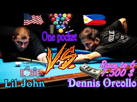 【Pool Live】Money Game 2019 - One Pocket - 7500$ - Dennis "Robocop" Orcollo vs Lil John -Race to 6