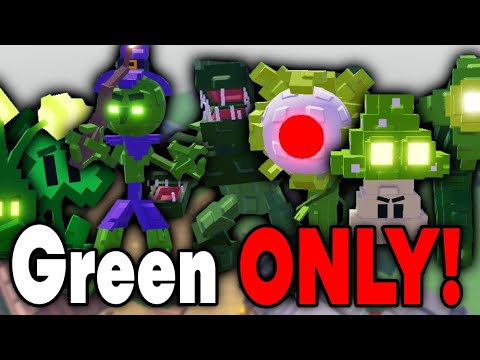 💚GREEN-ONLY Loadout VS Dojo APOCALYPSE In Garden Tower Defense! (Full Challenge Run🔥)
