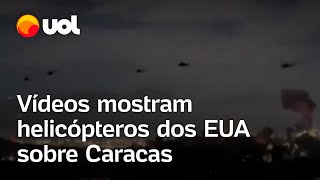 Maduro capturado: Vídeos mostram helicópteros dos EUA sobre Caracas e explosões; veja vídeos