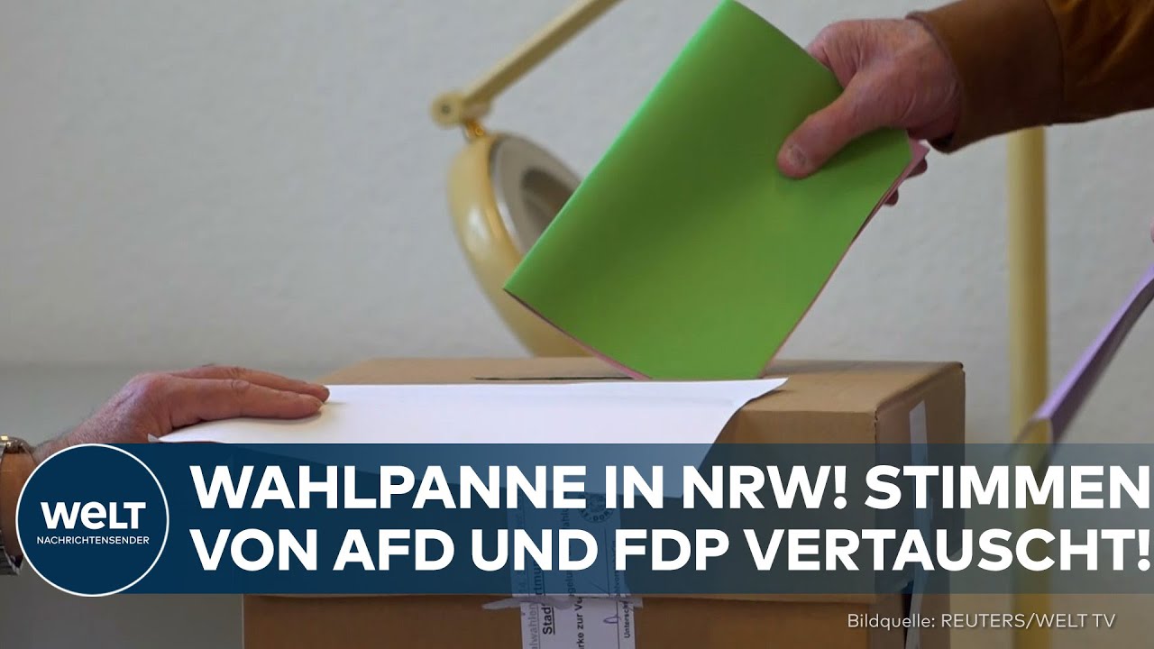 NRW: Wahlpanne bei Kommunalwahl! – Stimmen von AfD und FDP vertauscht