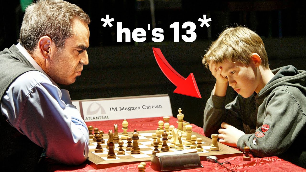 Young Magnus Carlsen vs. Garry Kasparov