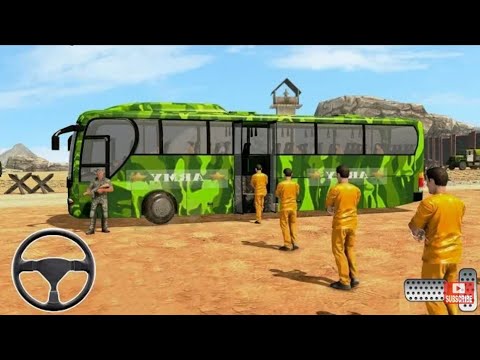 Offroad US Army Transport Prisoners | Bus Driving | Android Gameplay