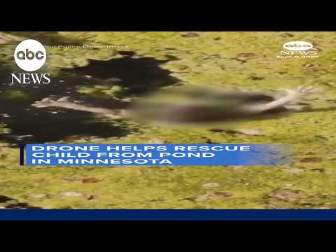 Drone helps rescue child from pond in Minnesota