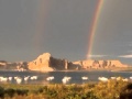 Very Inspiring Double Rainbow Over Lake Powell, "Coyote Rainbows," R. Carlos Nakai from "Emergence"