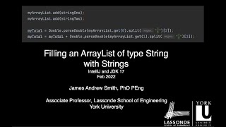 Filling an ArrayList of type String with Strings