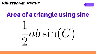 Area of a triangle using sine