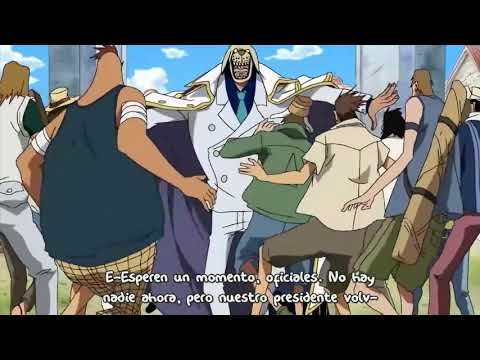 La tripulación conoce al abuelo de luffy